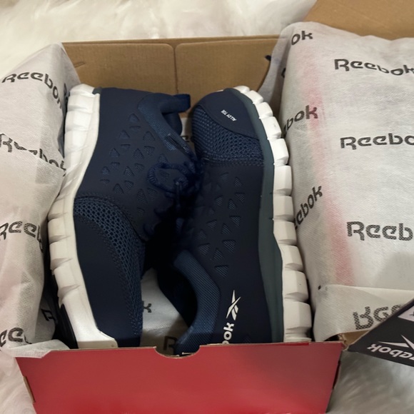 Men’s Reebok Navy Sublite Cushion Oxford Work Shoe - RB4043 - Picture 2 of 16